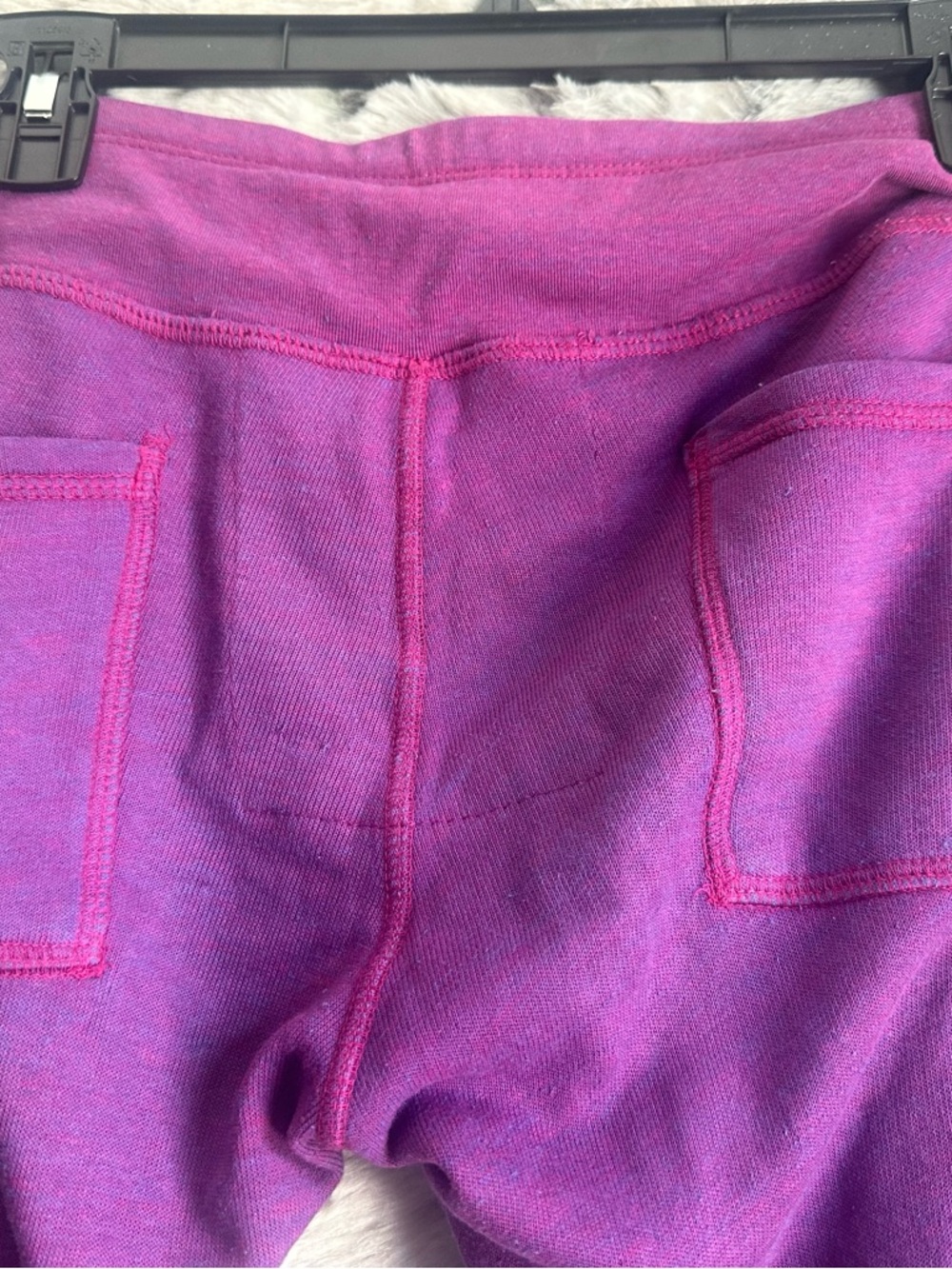 329. Aviator Nation Purple Joggers Blue Knee Patches small os - Picture 4 of 5